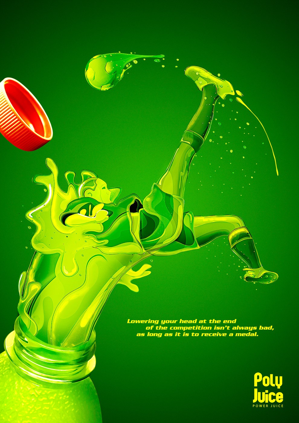 poly juice果汁饮料广告创意海报