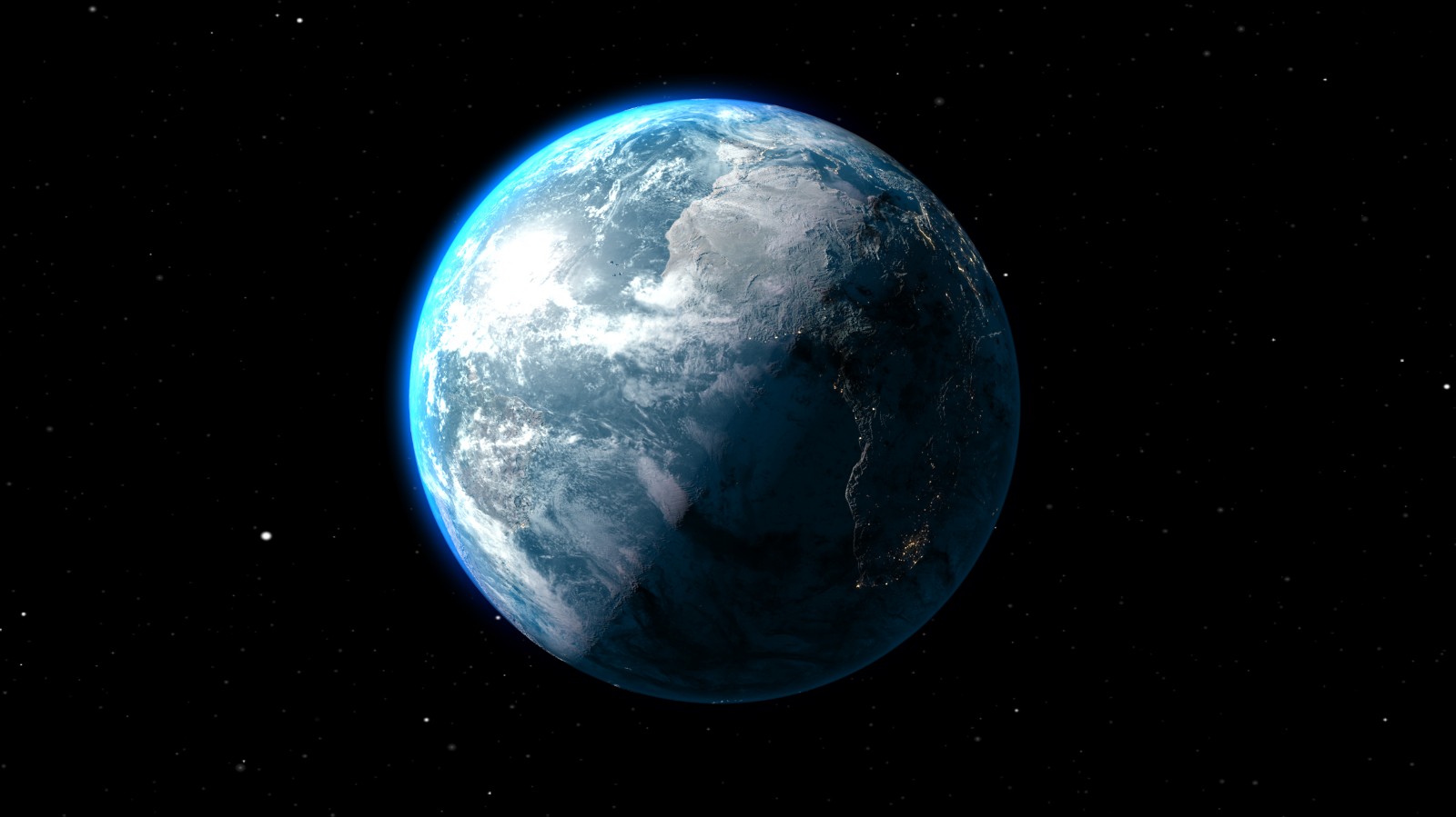 地球3d动画渲染