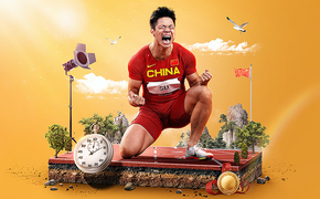 2020东京奥运会苏炳添合成海报-中国加油