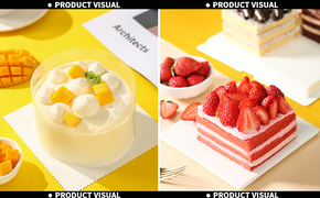 产品拍摄：小清新风格的蛋糕设计图片