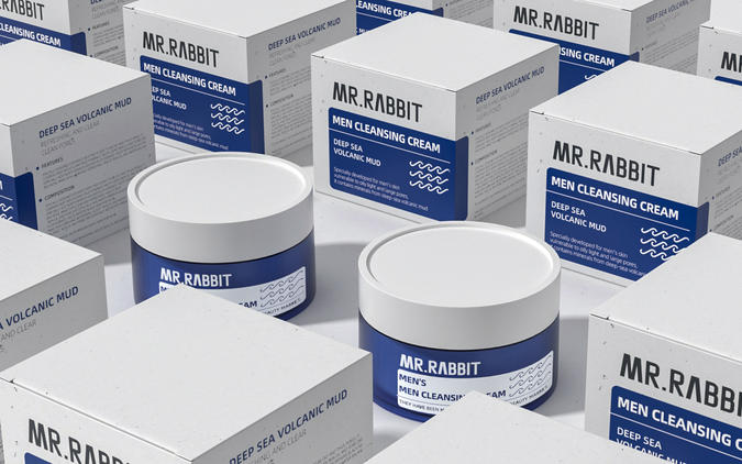 MR.RABBIT男士护肤系列品牌渲染设计图片