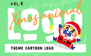 Xmas animal-圣诞快乐系列-LOGO设计图片