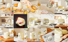 厨房电器产品场景渲染表现丨辅食机丨消毒机丨压力锅
