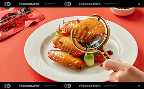 零食摄影 | 卤味觉醒鸡翅 X 食摄集设计图片