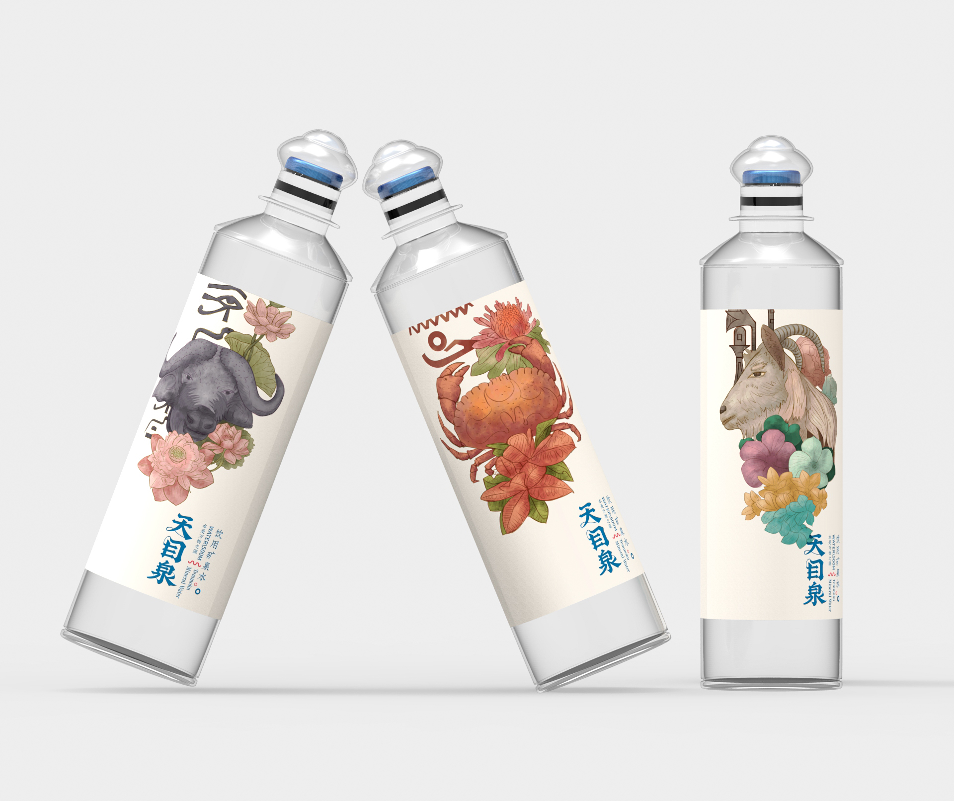 天目泉/饮用天然矿泉水/包装形象设计平面设计