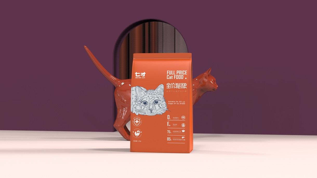 猫粮包装平面设计