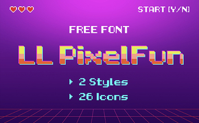 LL PixelFun | 免费趣味像素字体设计图片