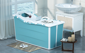 折叠浴桶浴缸详情页首页设计洗浴洗澡盆品牌母婴策划