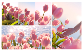 浪漫郁金香 | C4D植物建模渲染设计图片