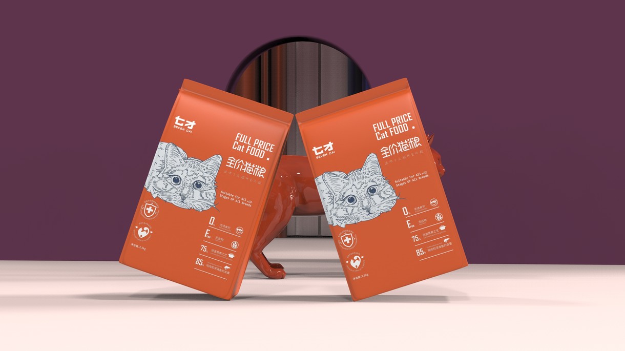猫粮包装平面设计