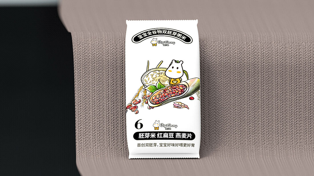 肉小迪-宝宝米包装设计平面设计