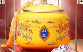 陈皮白茶陶瓷罐茶叶详情设计图片