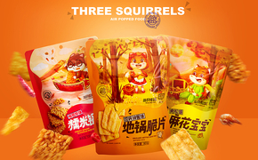 【三只松鼠·膨化食品】零食包装设计图片
