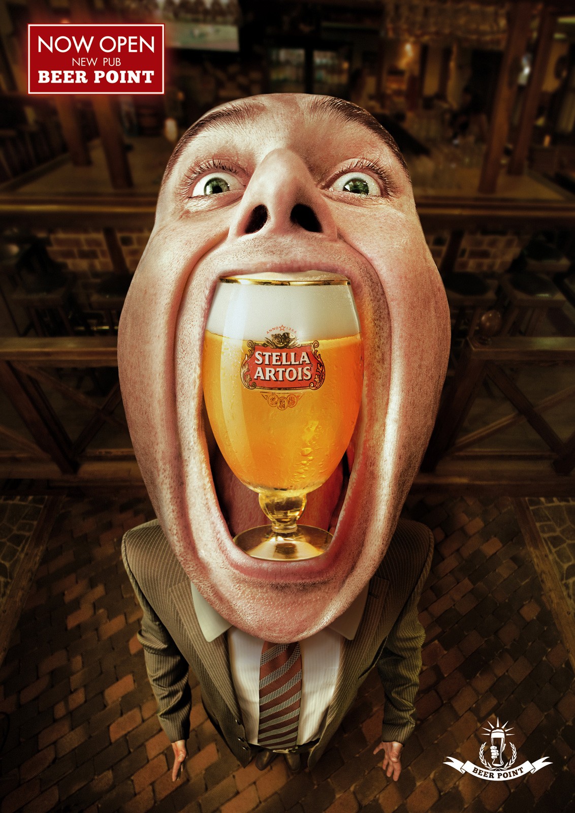 beer point pub啤酒广告创意海报