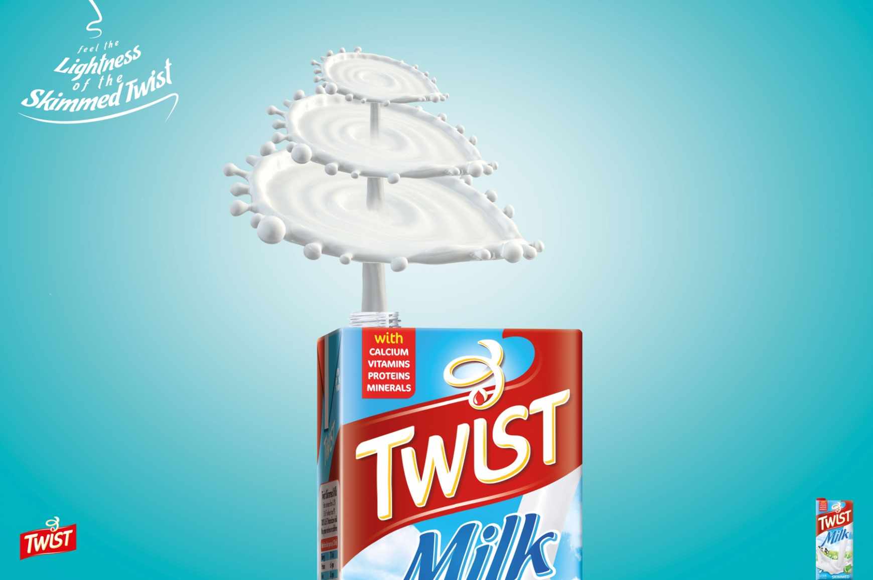 埃及牛奶twistmilk创意海报设计感觉的脱脂捻轻