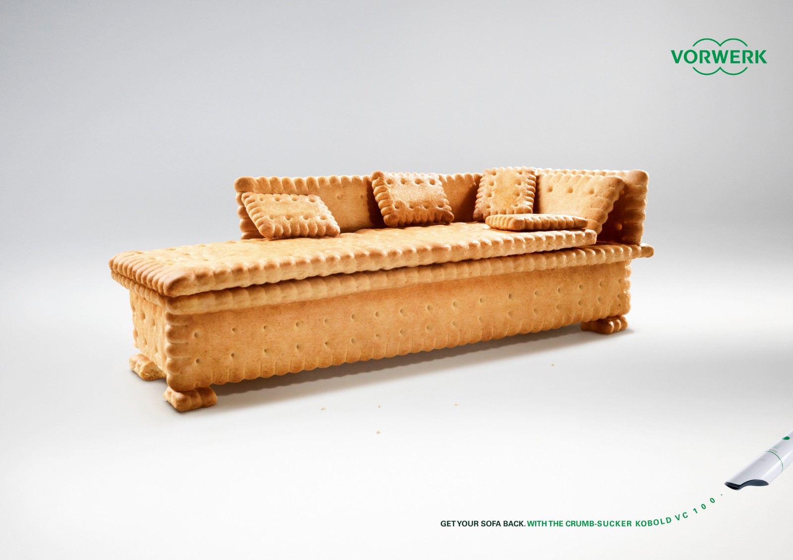 vorwerk吸尘器德国福维克广告设计:饼干沙发