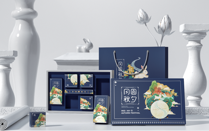 品牌包装礼盒设计丨森宿丨中秋礼盒丨国潮丨设计图片