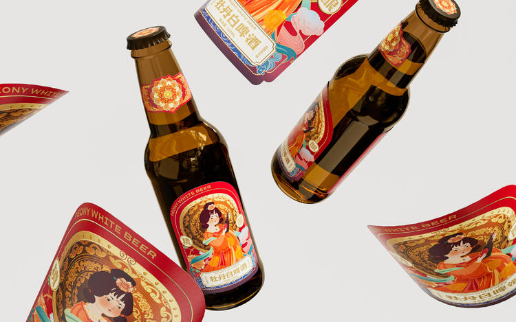 牡丹精酿啤酒 | 包装设计设计图片