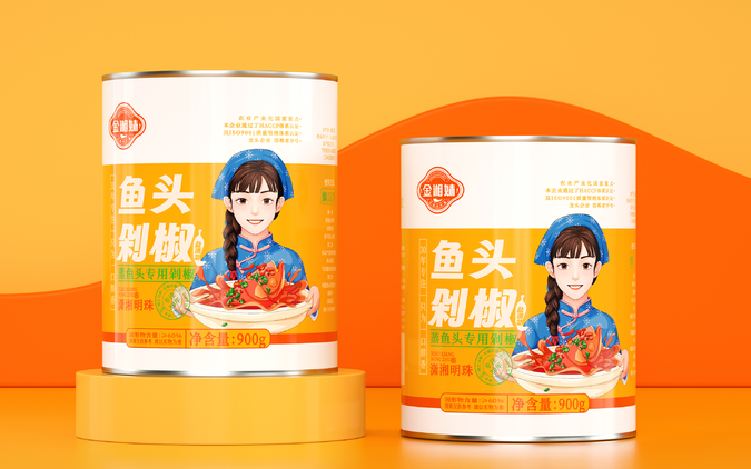 金湘妹-鱼头剁椒产品包装设计