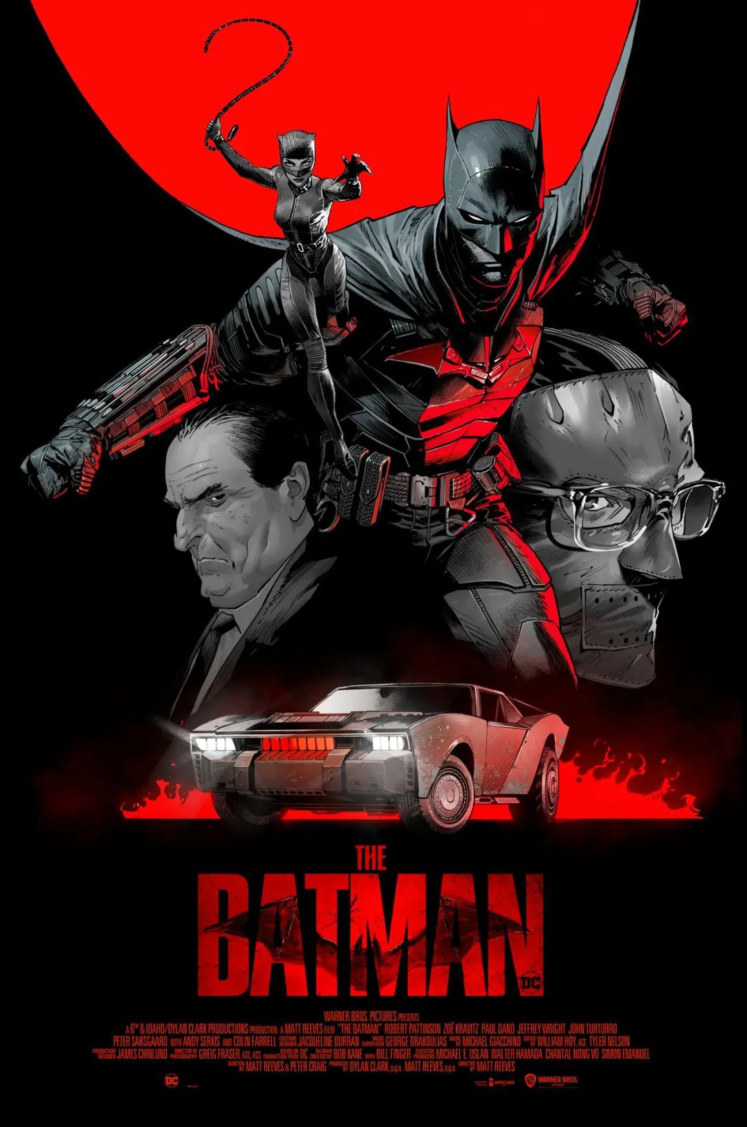 新蝙蝠侠即将上映红黑海报设计好高级