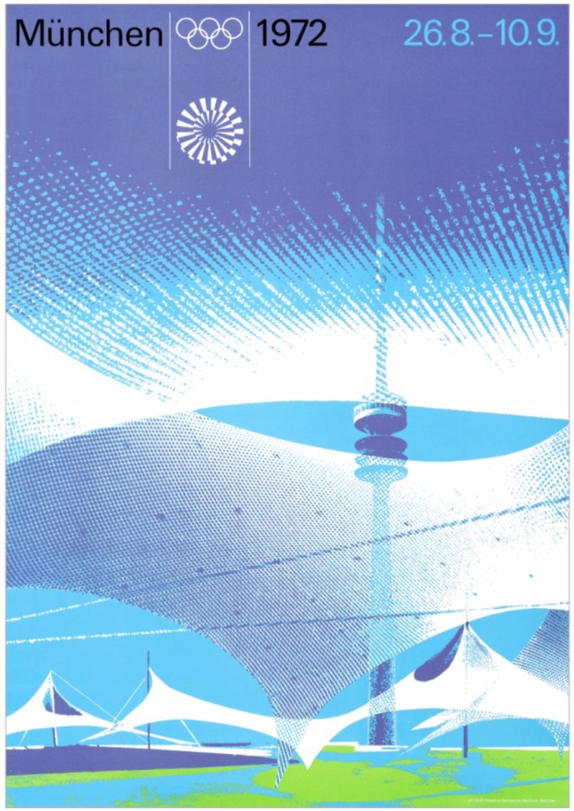 奥运会组委会组织了一场设计竞赛来创作1972年慕尼黑奥运会的官方海报